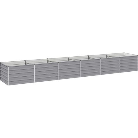 vidaXL Cama de Jardín Elevada Gris 480 x 80 x 55 cm (1/2)