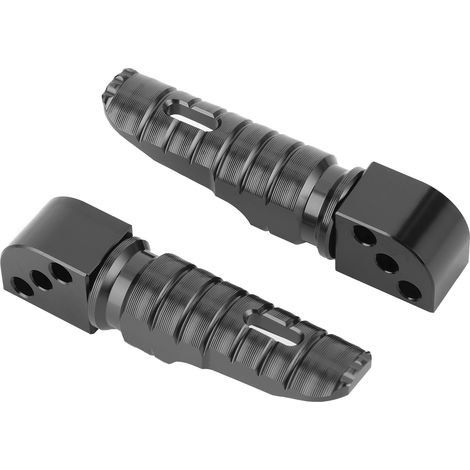 Paar hintere Fußrasten aus Aluminiumlegierung, modifizierte Pedale, passend für Kawasaki Ninja 250 Z800 Z650 Z900 Z1000SX, Schwarz (1/5)