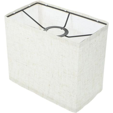 E27 Small Linen Rectangular Lampshade for Table Lamp and Floor Lamp 21.50 x 18.00 x 12.00 cm for Bedroom, Living Room, Office (1/5)