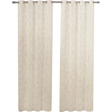 Rideaux Maison Fenêtres Portes Intérieur Paire 2 pièces Tissu semi-transparent Élégant Moderne Beige - 140x280 Cm