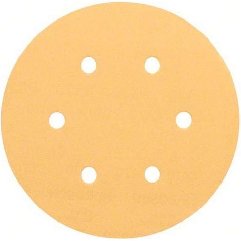 5 hojas abrasivas BOSCH Professional C470 Mejor para madera y pintura para lijadoras excéntricas de Ø 150 mm - 6 orificios (1/4)