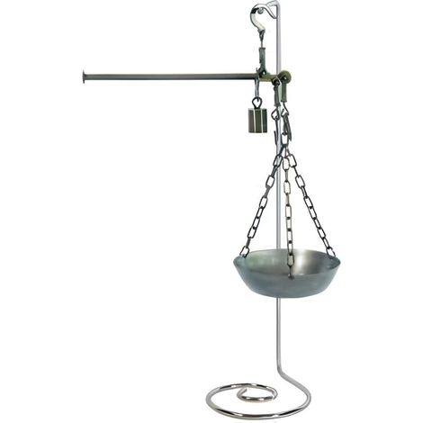 Pèse-poids, Balance miniature polie 2kg en Acier inoxidable coloris Gris - Hauteur 38,5x 12 cm (1/2)