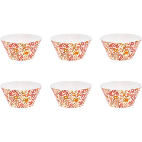 Lot de 6 Coupelles Réutilisables "Soléa" 14cm Multicolore