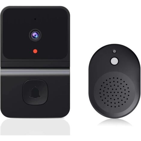 ensemble de caméra 2,4 G avec carillon, vision nocturne, objectif grand angle HD, stockage en nuage, audio bidirectionnel, caméra de sécurité pour la maison, Z30 noir (3,17 x 1,79 pouces) (1/4)