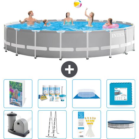 Prism Frame Pool Rund - 610x132 cm - 9-teilig S536 (1/4)
