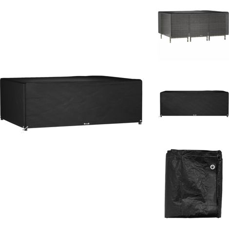 Gartenmöbel-Abdeckung 12 Ösen 270x180x90 cm Rechteckig - Gartendecke - Gartenmöbelschutzhülle - Rattanmöbel Abdecken - Wetterfest - UV-beständig (1/5)