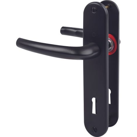 Hoppe – Poignée de salle de bain et WC – Clé L – Entraxe 70 mm – Épaisseur de porte 40-46 mm – Pour percement clé L