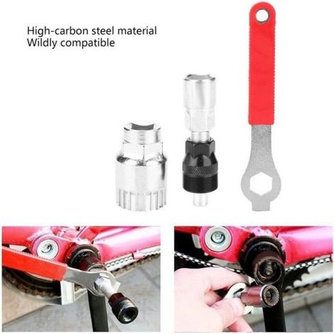 Extracteur De Manivelle - Extracteur De Pédalier - Clé Pour Réparation De Vélo - Kit Complet En Acier À Haute Teneur En Carbone - 3 Pièces (1/3)