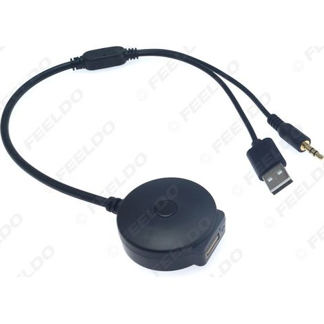 BMW 3.5mm + USB 2.0 Bluetooth audio cable adapter for Bluetooth music in the car. (1/5)