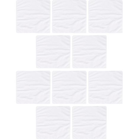 Filiyano-Lot de 10 serviettes de sport carrées blanches en microfibre absorbante (30 x 30 cm) pour le yoga et le fitness. (1/5)