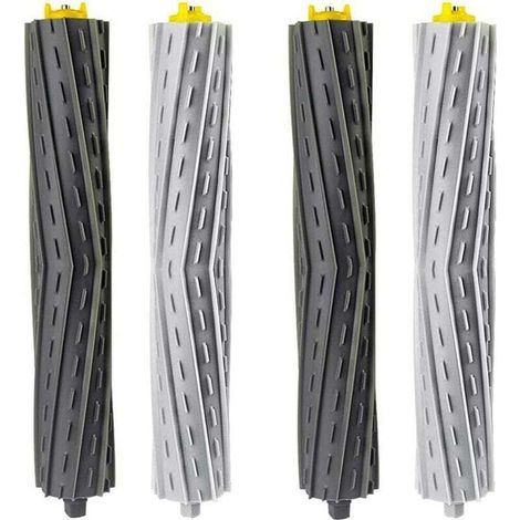 Pack of 4 replacement roller brushes for Roomba vacuum cleaners of the 800, 900, 850, 860, 861, 866, 870, 880, 890, 900, 960, 980, 981, 985 series.--DTEKGAZ