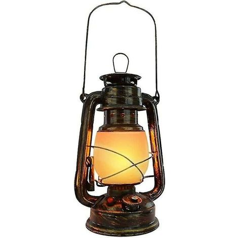 Lampe ouragan lanterne vintage rechargeable Lampe de table sans fil Lampe à flamme LED Veilleuse extérieure Lampe de camping rétro à intensité variable avec chargeur, 3 lumières (1/4)