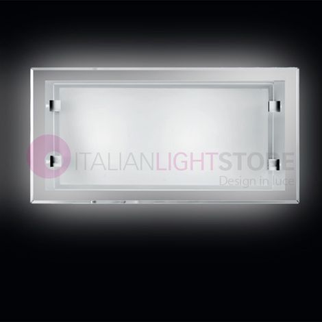 Applique Contemporanea Frame Vetro Bianco 2 Luci E14 (1/4)