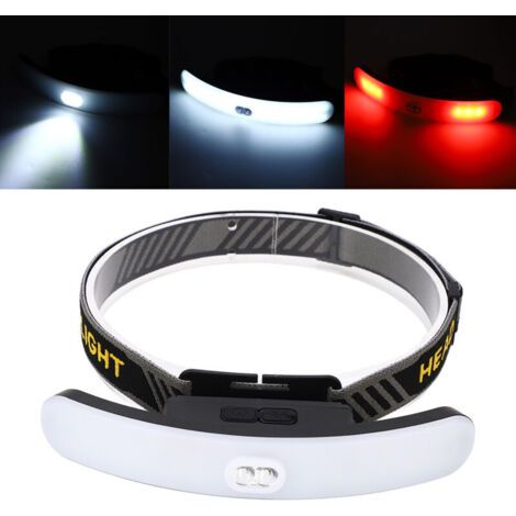 QORVA
-Lampe frontale COB 6 modes d'éclairage, charge USB, 2 modes de commutation, lampe frontale super lumineuse pour la pêche, la course à pied, 3,7 V,DUBUNS