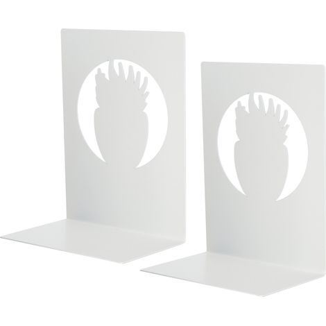 2 Serre-Livres en Métal Lourds Antidérapants, Support pour Étagères de Bureau ou Bibliothèque, Décor pour Plantes (1/5)