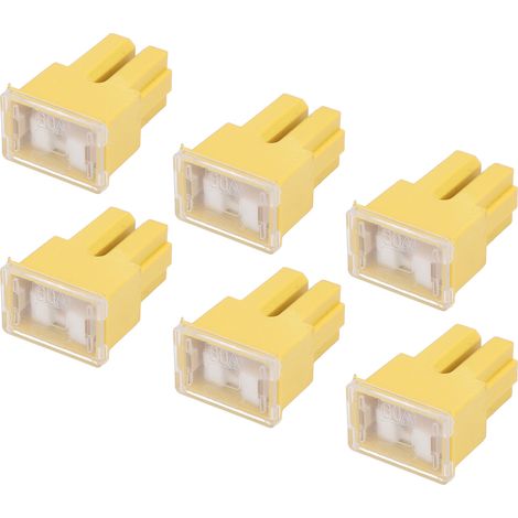 10 Fusibles Cartouche Femelle 60A 32V Jaunes Remplacement pour Voiture Camion (1/5)