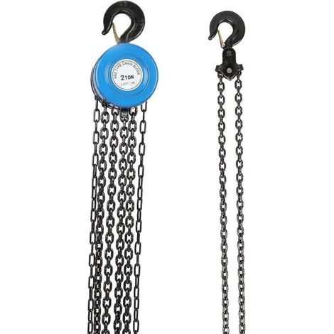 Palan à chaîne 2T Longueur de chaîne 3 m Levage simple de charges Sylviculture Industrie Atelier (1/5)