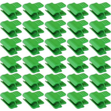 30 Serre Film Pinces, Fixations pour Serre, 11mm Clip de Serre, clips pour plantes, Clip Cerceau Tunnel de Filet en Plastique, pour Serres, support d'extension de plantes, Abris (1/5)