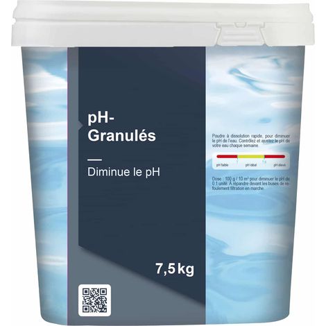 pH Moins Piscine - Méga Seau 7,5 kg - Baisse Le Ph - Granulés - Equilibre L'Eau- Essentiel
