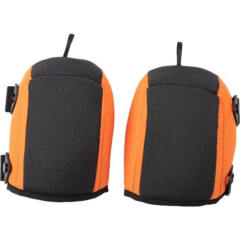 Genouilleres - Rembourrage En Mousse Souple - Sangles Ajustables - Pour Travaux De Couverture Sol Jardinage - 20 X 16 Cm - Orange (1/5)