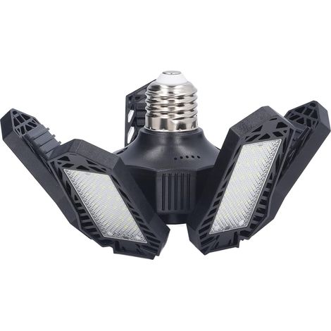 Plafonnier de Garage à LED, Plafonnier de Garage Pliant 120W 6500K 5 Leaf Warehouse Workshop Light pour Atelier, Entrepôt, Sous-sol (1/4)