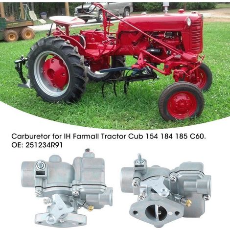 Carburateur pour Tracteur IH Farmall Cub 154 184 185, Pièce 251234R91 251234R92, Compatible C60 (1/5)