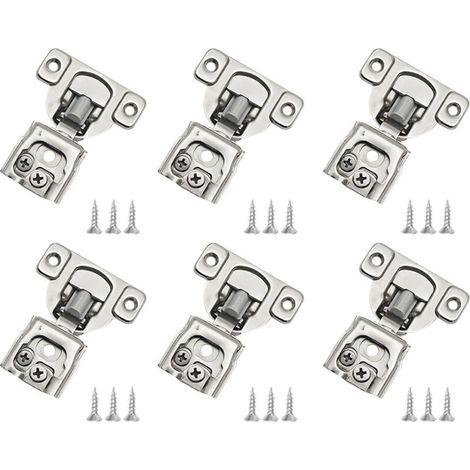 Lot de 6 charnières invisibles pour portes de cuisine - Charnières invisibles pour portes de cuisine de 2,5 cm (1 pouce) (1/5)