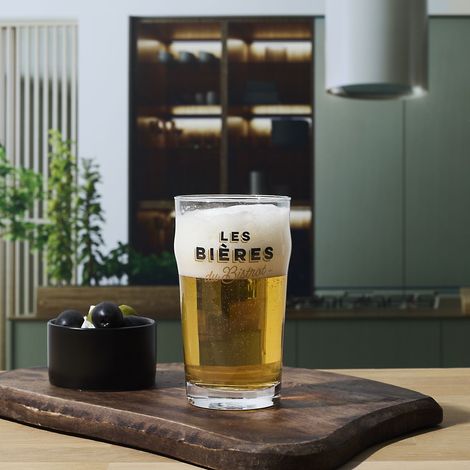 Coffret de 4 verres à bière – Verres en cristal pour dégustation – Idéal pour bières blanches, blondes, ambrées – Cadeau pour amateurs de bière – Cook Concept