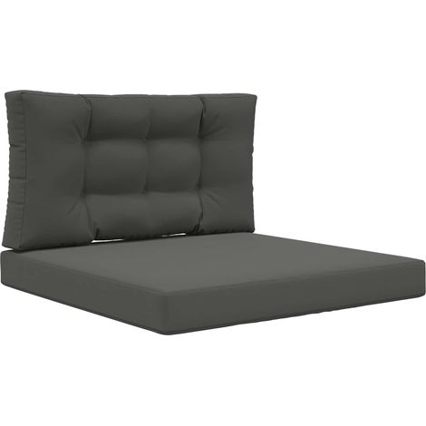 vidaXL Outdoor Sofa Cushion 2 pcs Anthracite Polyester