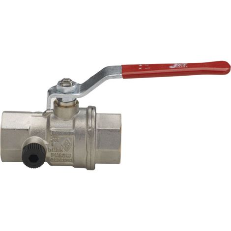 vanne à sphère en laiton - femelle / femelle - 1/2 pouce - altech - avec purge (1/2)