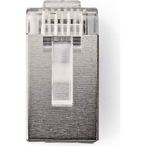 Conector rj45 masculino trenzado stp cat6 recto chapado en oro 10 uds pvc transparente caja (1/3)