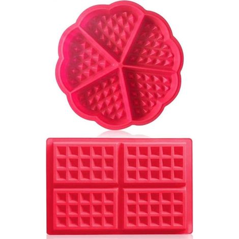 Moule à gaufre en silicone avec revêtement anti adhérent pour plaque de cuisson outil de boulangerie pratique (1/5)