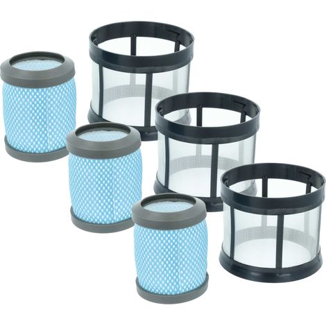vhbw 3x filtro pre-motore, 3x filtro dopo motore compatibile con Vax Cordless SlimVac VX50, VX52, VX51, VX58, VX53 aspirapolvere