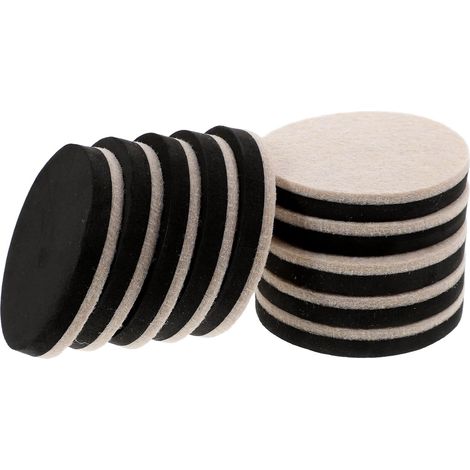 Ensemble de 10 patins antidérapants pour pieds chaises rondes, (1/5)