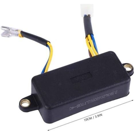 Régulateur Groupe Electrogene, Régulateur de Tension Avr 3KW, Avr pour Generateur a Essence, 250V 220UF Avr pour Générateur Essence Monophasé 2-3Kw Noir