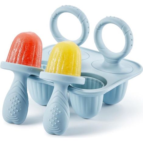 Moldes de helado para niños pequeños, Moldes de helado de silicona, Sin BPA, Material de silicona, Fácil de desmoldar, Reutilizables, Juego de 4 (1/5)