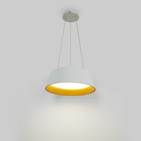 Lámpara Colgante LED CCT 24W - Efecto Madera - Ø46cm - (1/5)