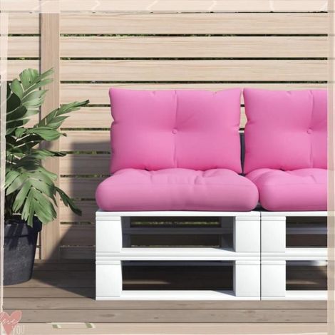 Coussins de palette - VINGVO - 360854 - Lot de 2 - Rose - Tissu Oxford résistant à l'eau (1/5)