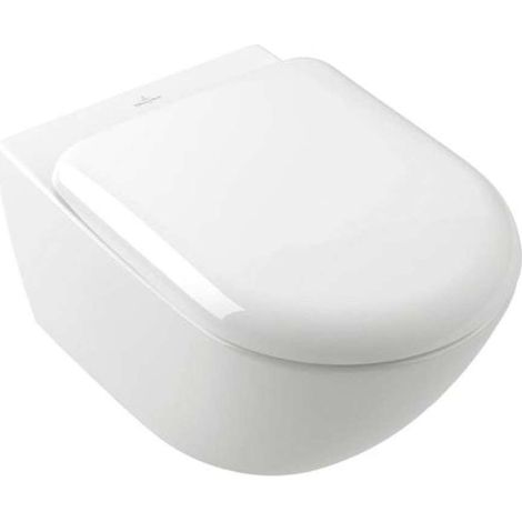 Villeroy & Boch Antao - Inodoro suspendido, Rimless, CeramicPlus,TwistFlush, blanco alpino 4674T0R1