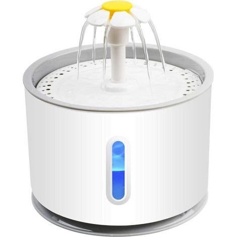 Fontaine à boire pour animaux de compagnie, fontaine à eau de 2,4 L pour chats et chiens, distributeur automatique d'eau pour animaux de compagnie avec pompe (1/5)