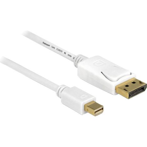 Delock Mini-DisplayPort / DisplayPort Cavo adattatore Spina Mini DisplayPort , Spina DisplayPort 7.00 m Bianco 83485 co (1/3)