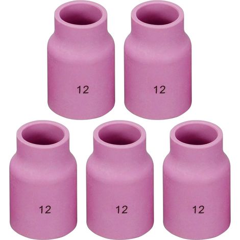 WIG-Gaslinse Aluminiumoxid-Düse Keramikbecher Jumbo Large 53N87 (12 D19 x 48 mm) Kompatibel mit SR DB WP 9 17 18 20 25 26 WIG-Schweißbrenner 10er-Pack (1/3)