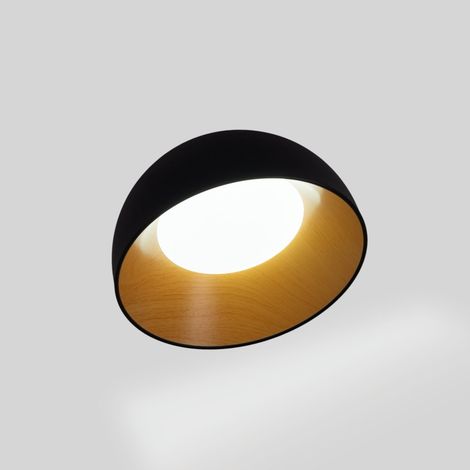 Lámpara De Techo LED Inclinada CCT 12W - Efecto Madera - (1/5)