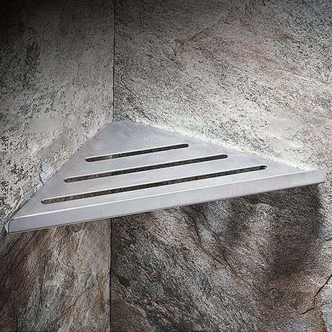 Corner shelf for the bathroom – corner shelf without drilling – shower shelf – shower organizer – stainless steel – wall mounting (1/4)