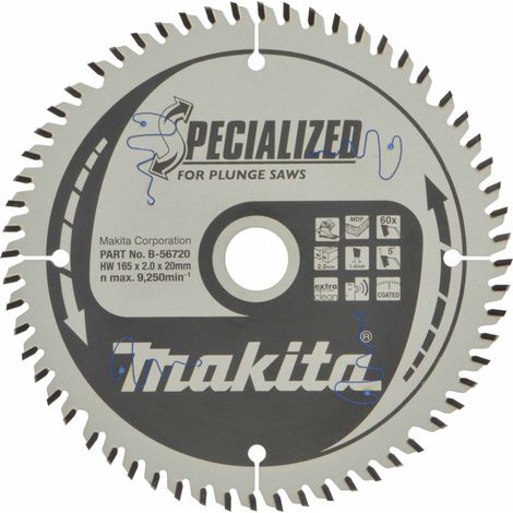 Makita TCT Saw Blade 165x20x60 SP600D B-56720