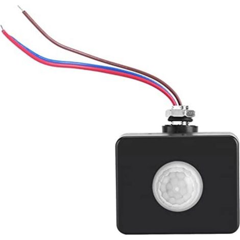 Mini-PIR-Bewegungsmelder-Lichtschalter, schwarz, Infrarot-Bewegungsmelder, Wand- und Bodenschalter (1/5)