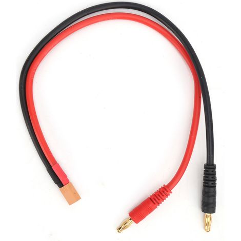 Câble De Charge - Connecteur Banane 4.0mm Vers XT30 - Fil Silicone 12AWG 30cm - Pour Batterie Lithium RC (1/5)
