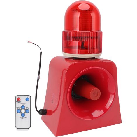 Alarme sonore et lumineuse industrielle IP65, sirène extérieure personnalisable pour écoles, usines et entrepôts, 12-24 V (1/5)