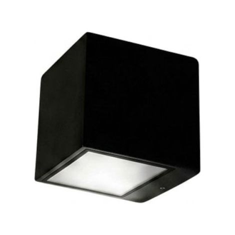 Applique moderno top light spa ap gx53 led ip54 alluminio vetro biemissione, finitura metallo nero