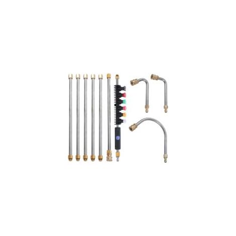 Kit di pulizia per tetti da 10 pezzi con pistola a spruzzo, attacco rapido da 1/4", per grondaie - Crezuo (1/4)
